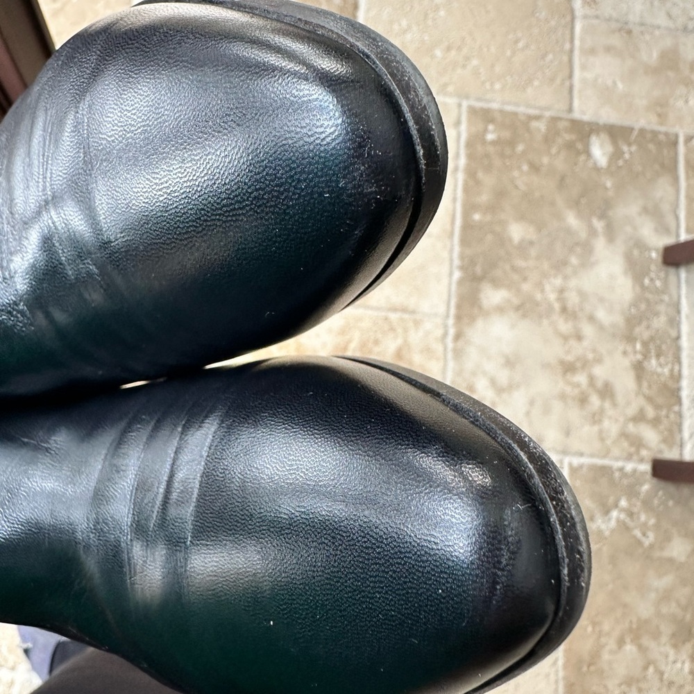 AQUAITALIA Black Leather/suede ankle booties US8 - Picture 5 of 7